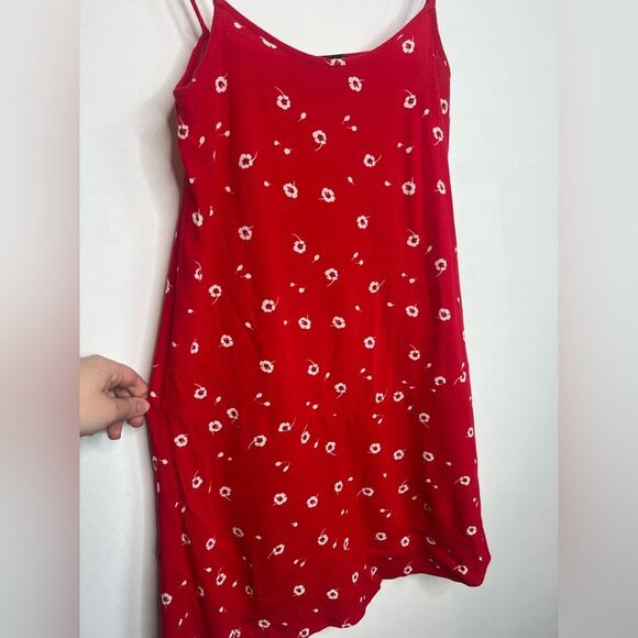Mango Basic Red Flower Mini Dress - Picture 2 of 4